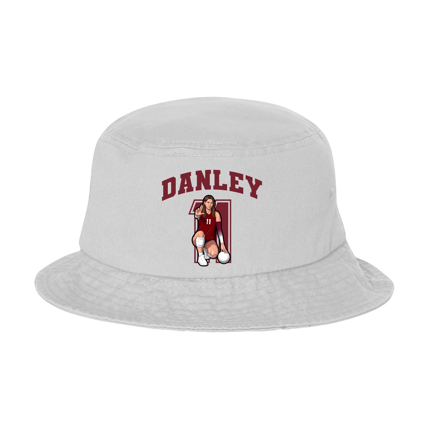 Bucket Cap — Number in White