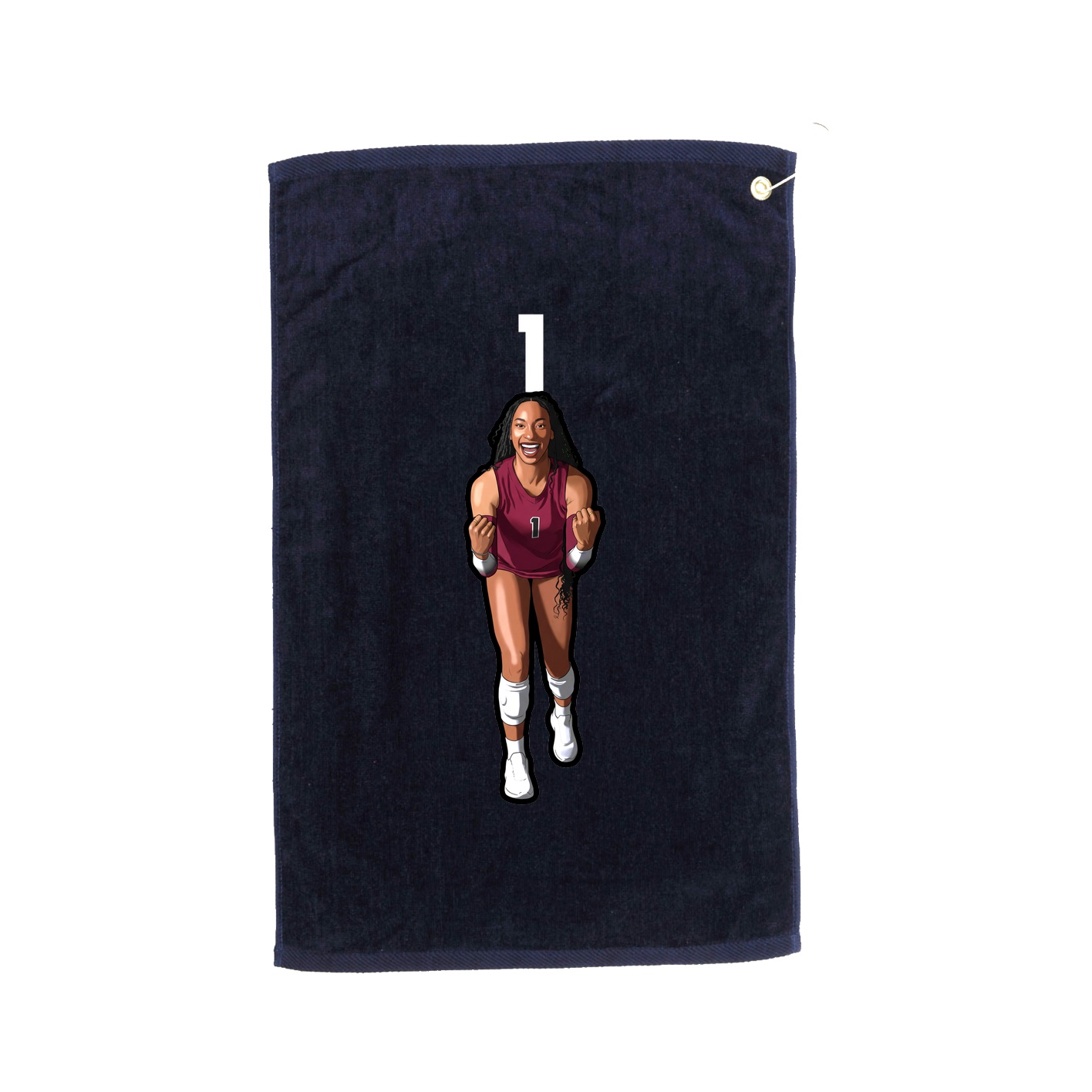 Golf Towel — Number Top in Navy