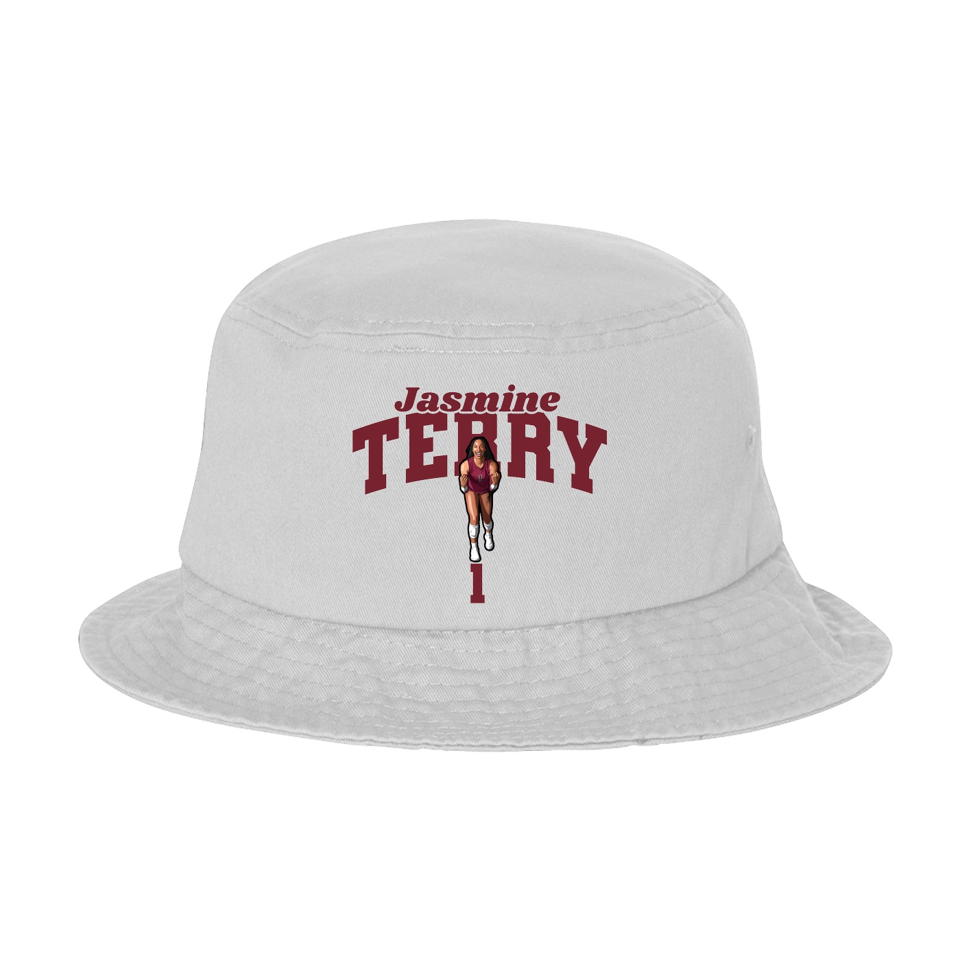 Bucket Cap — Signature Arch in White