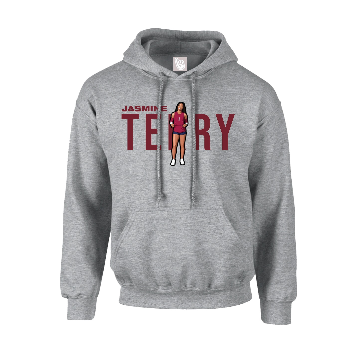 Hoodie — Player Name in Grey