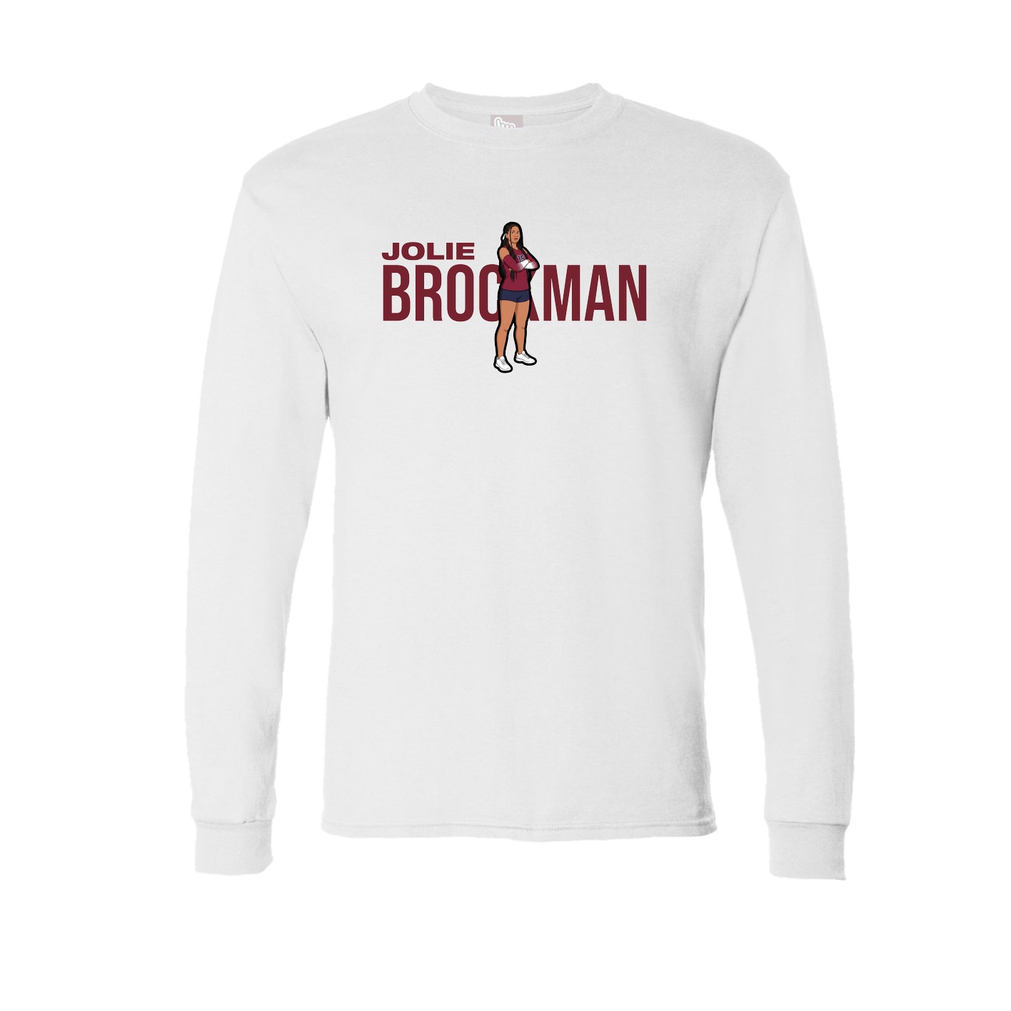 Long Sleeve Tee — Player Name in White