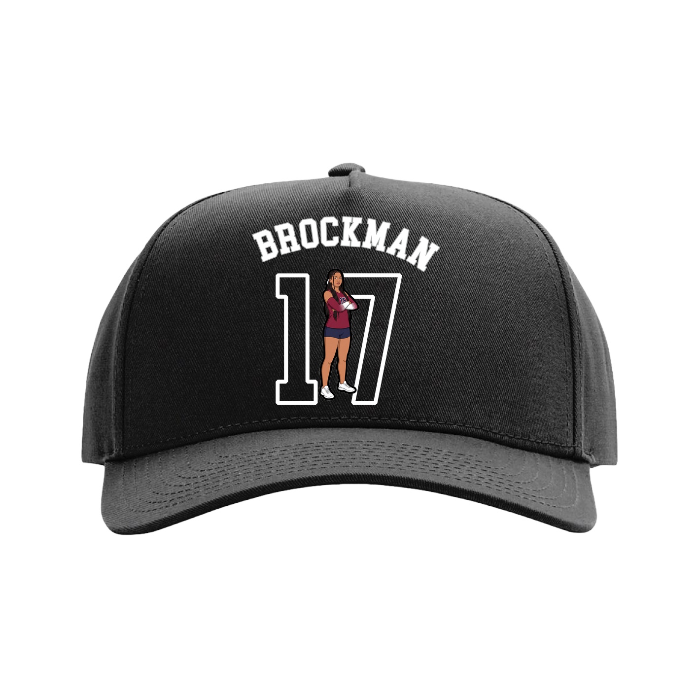 Full Fabric Five-Panel Champ Cap — Shirsey Arch in Black
