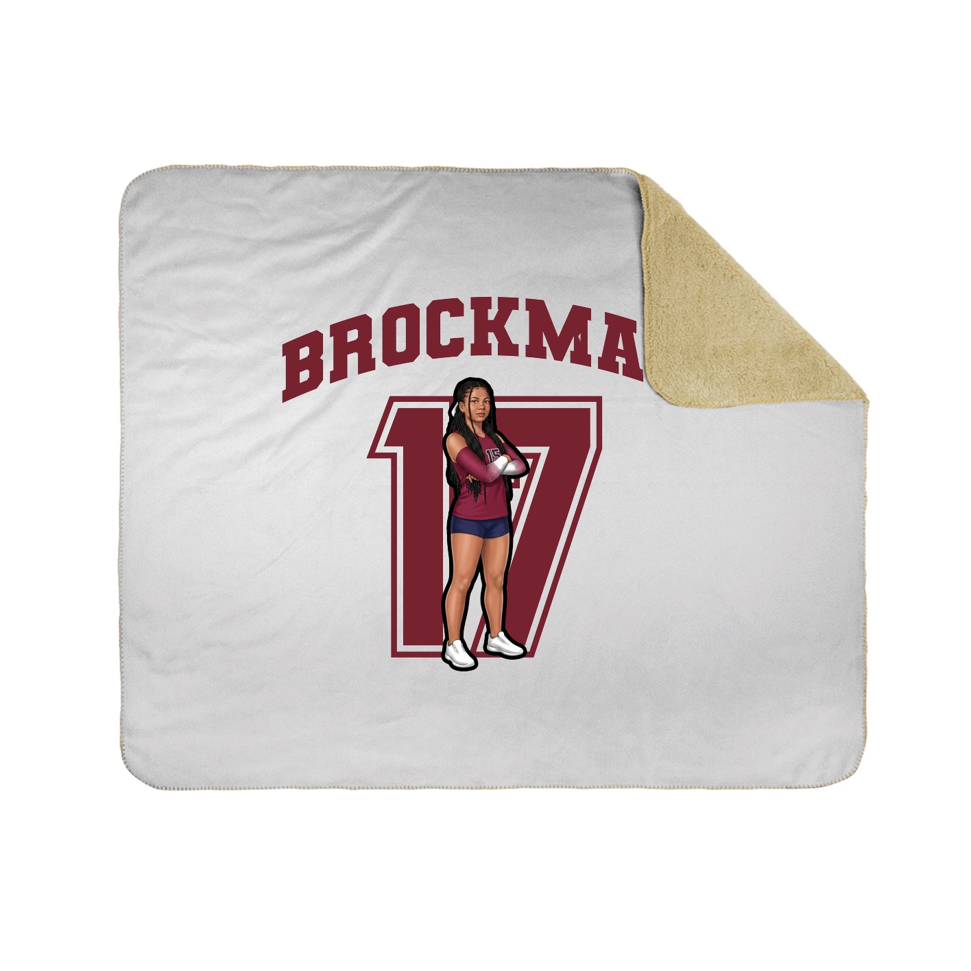 Throw Blanket — Number in White