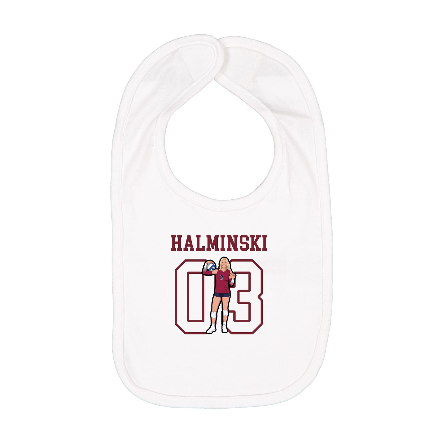 Infant Bib — Shirsey in White