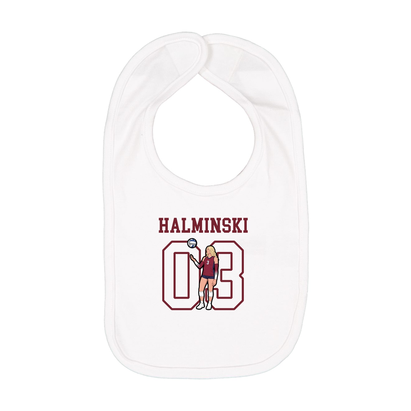 Infant Bib — Shirsey in White