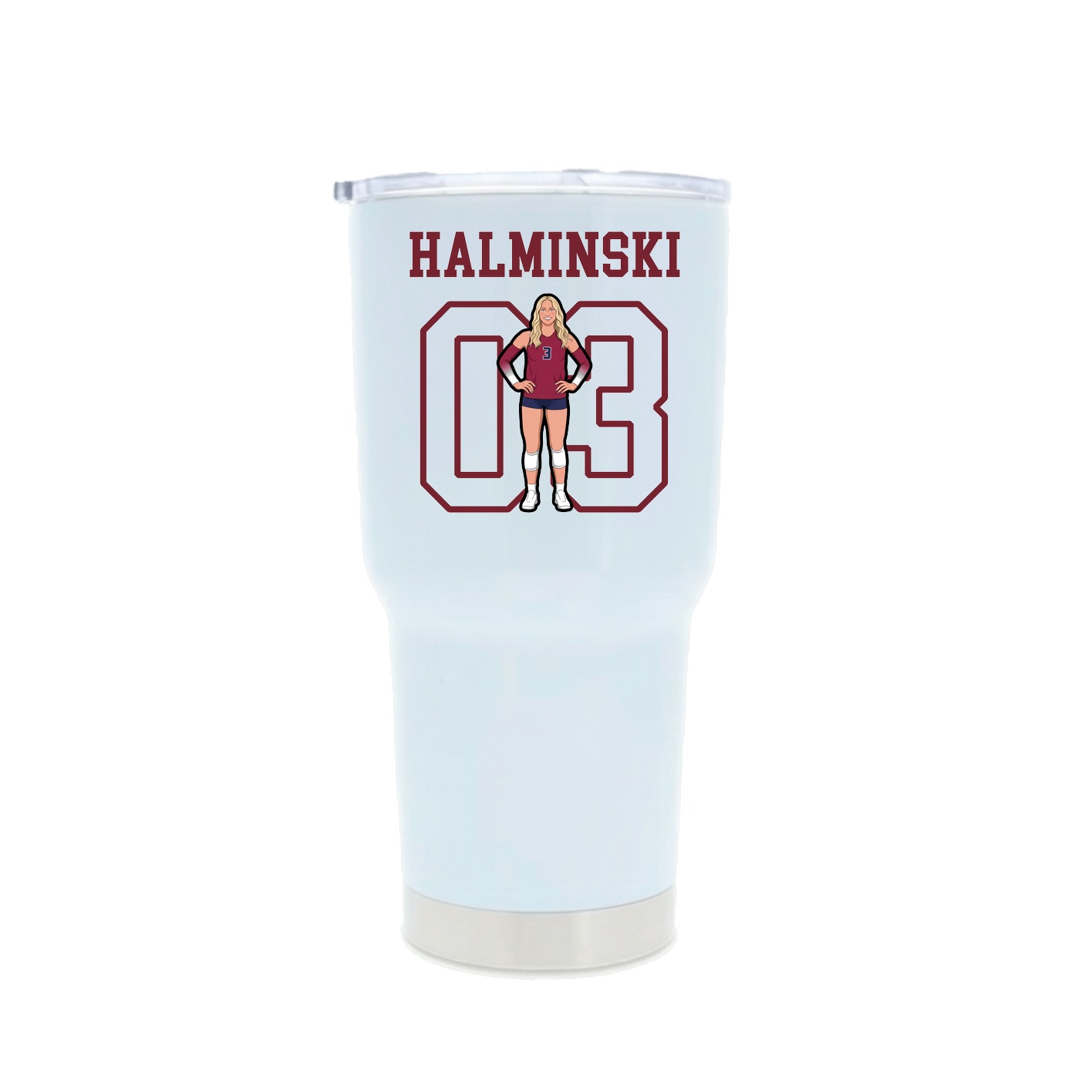 30oz Stainless Steel Tumbler — Shirsey in White