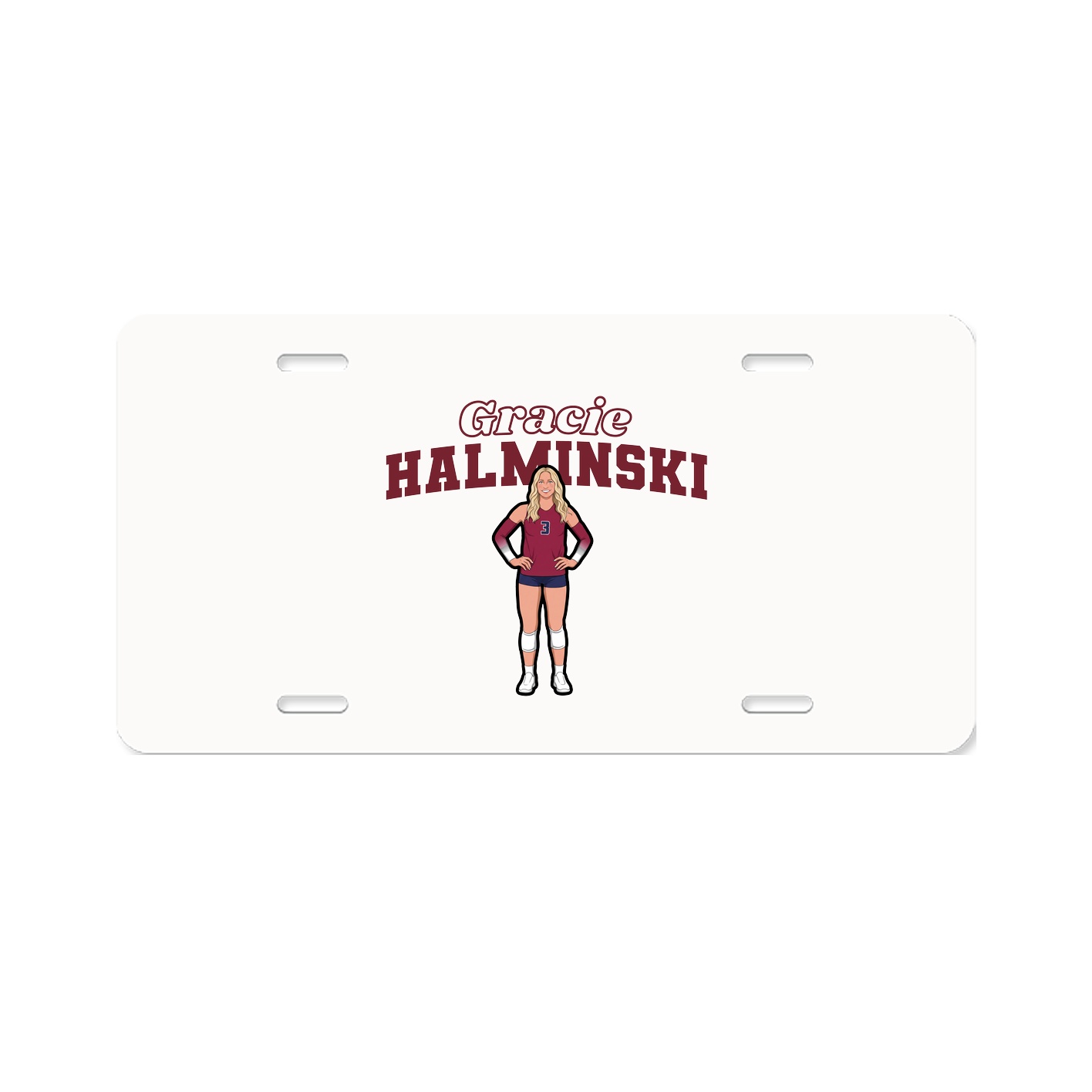 License Plate — Name Arch in Classic
