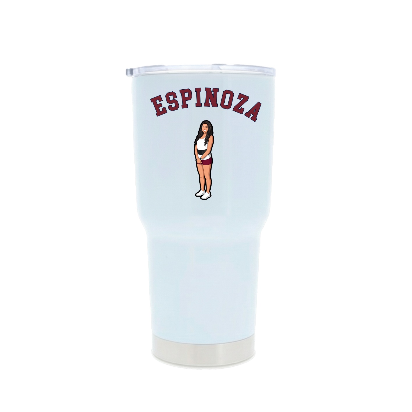 30oz Stainless Steel Tumbler — Shirsey Arch in White