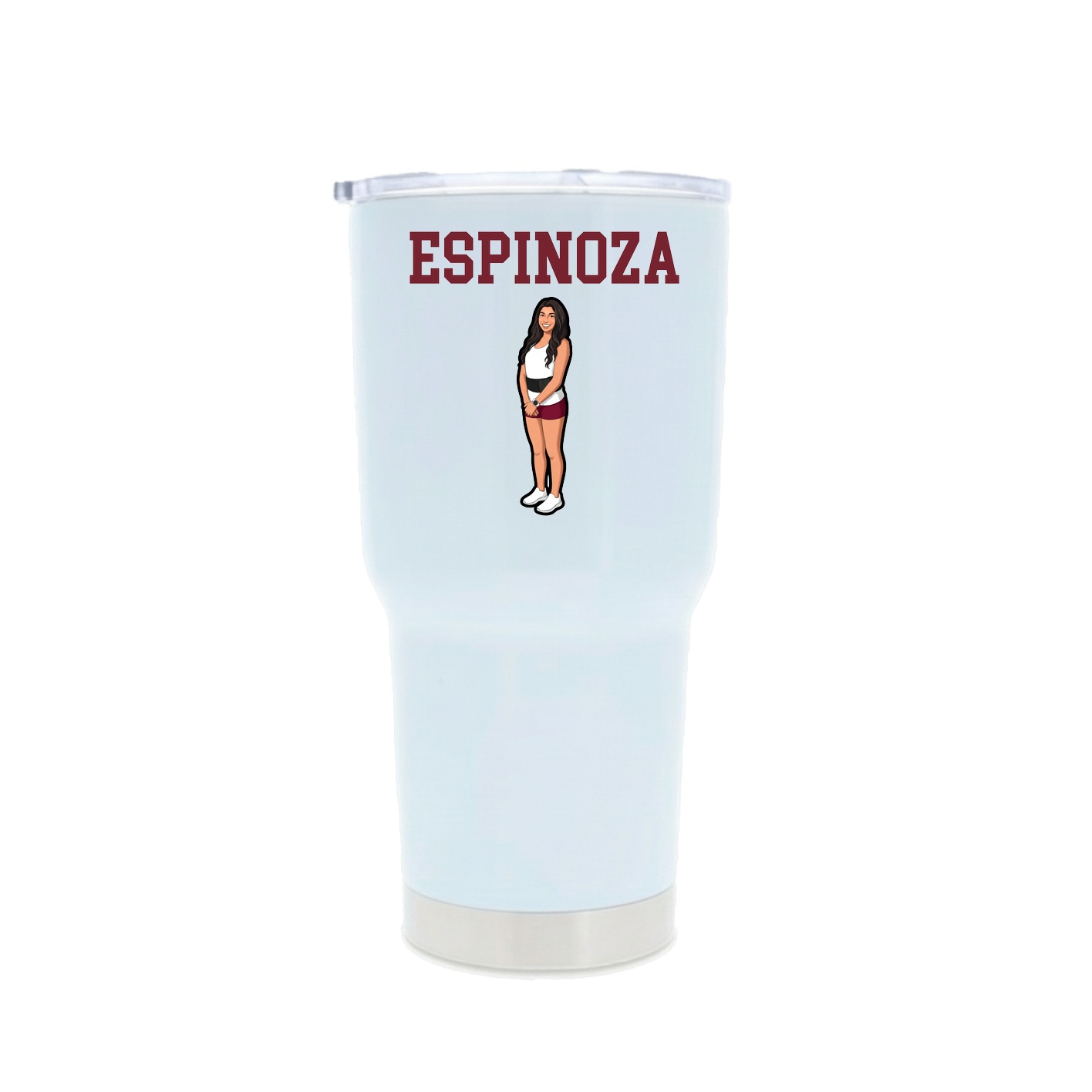 30oz Stainless Steel Tumbler — Shirsey in White