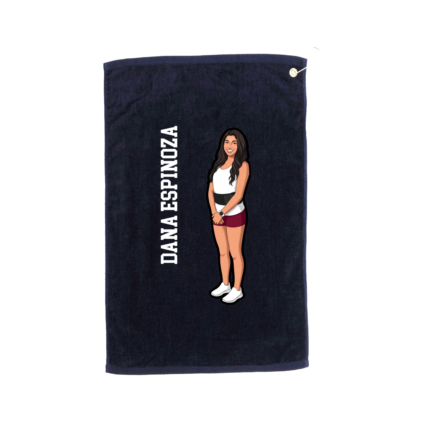 Golf Towel — Name Vertical in Navy
