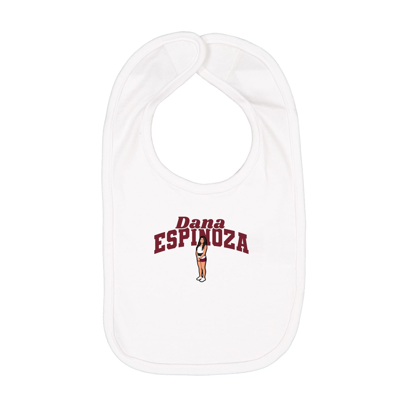 Infant Bib — Signature Arch in White
