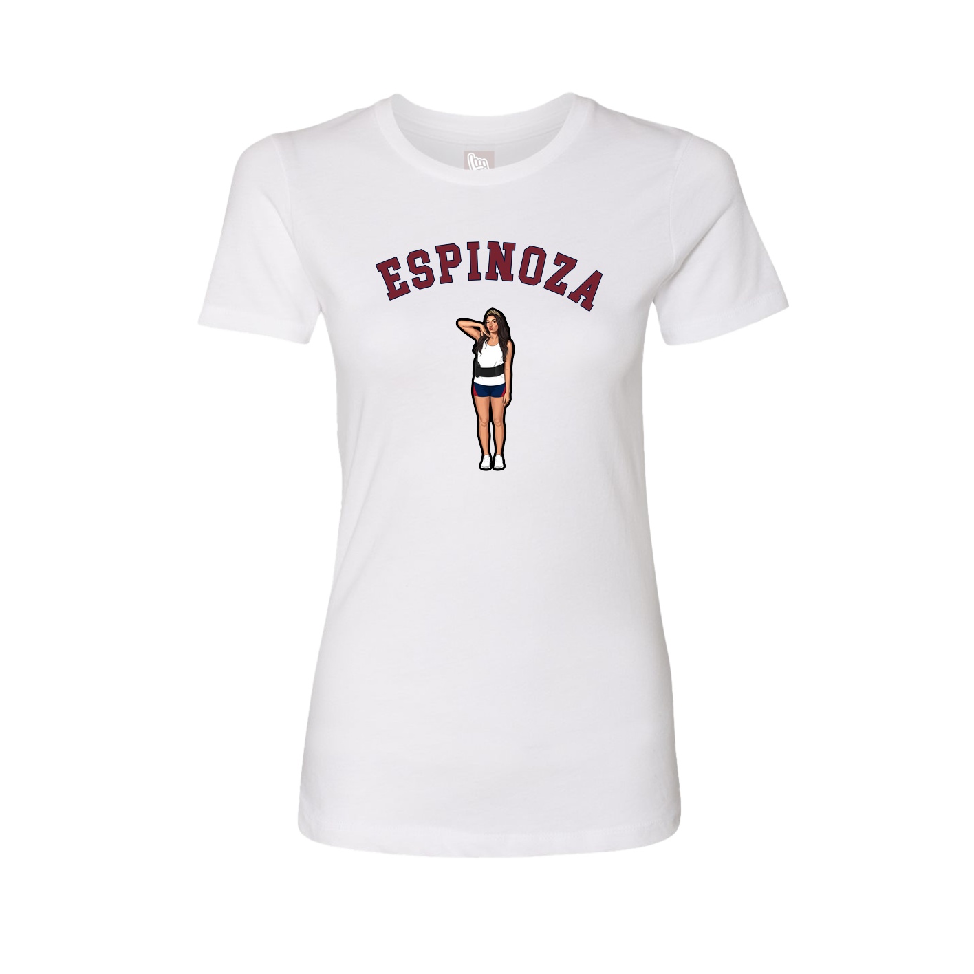 Fitted Women's Tee — Shirsey Arch in White