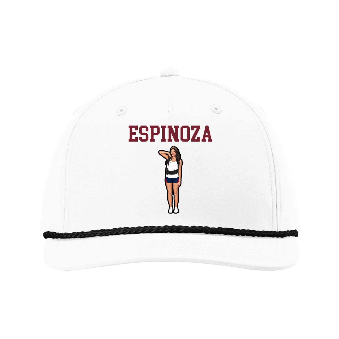 Five-Panel Classic Rope Cap — Shirsey in White