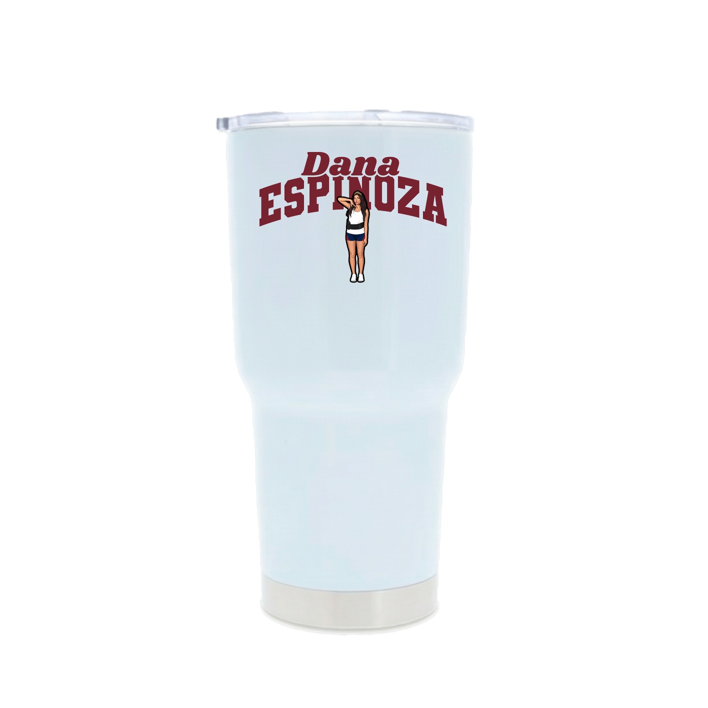 30oz Stainless Steel Tumbler — Signature Arch in White