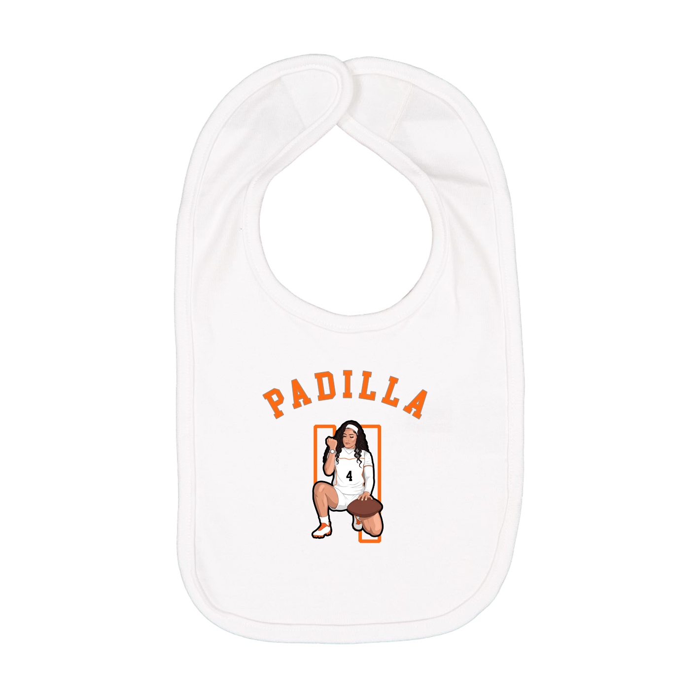 Infant Bib — Shirsey Arch in White