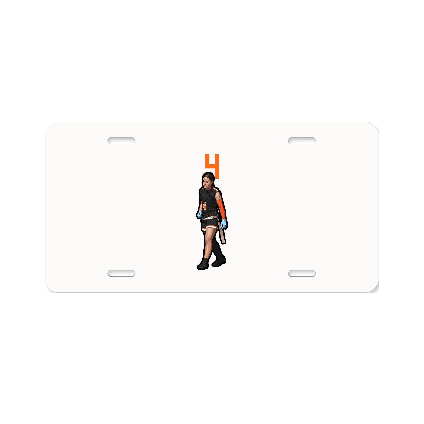License Plate — Number Top in Classic