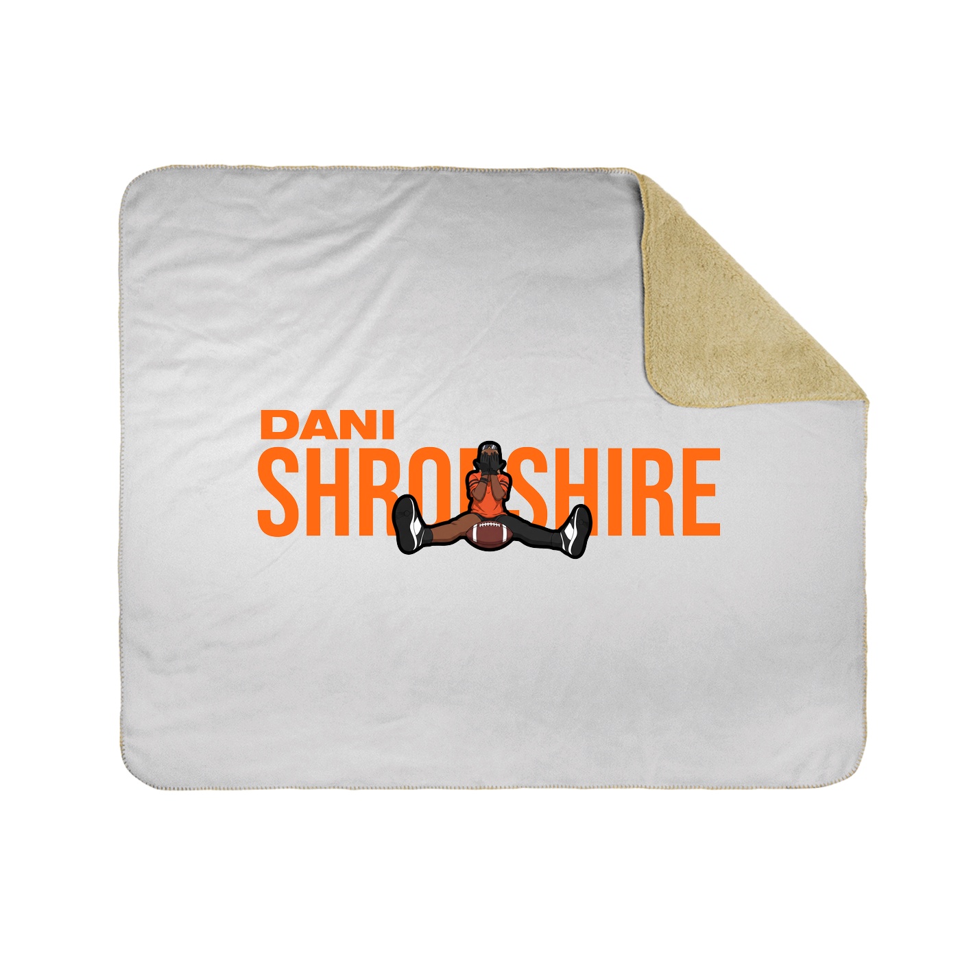 Throw Blanket — Player Name in White