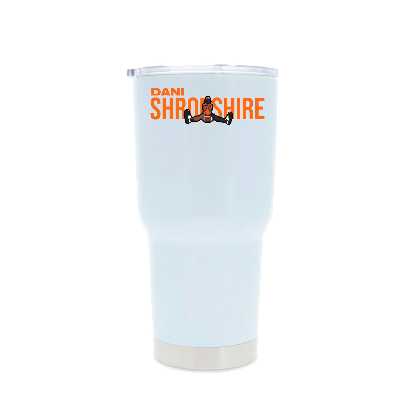 30oz Stainless Steel Tumbler — Player Name in White