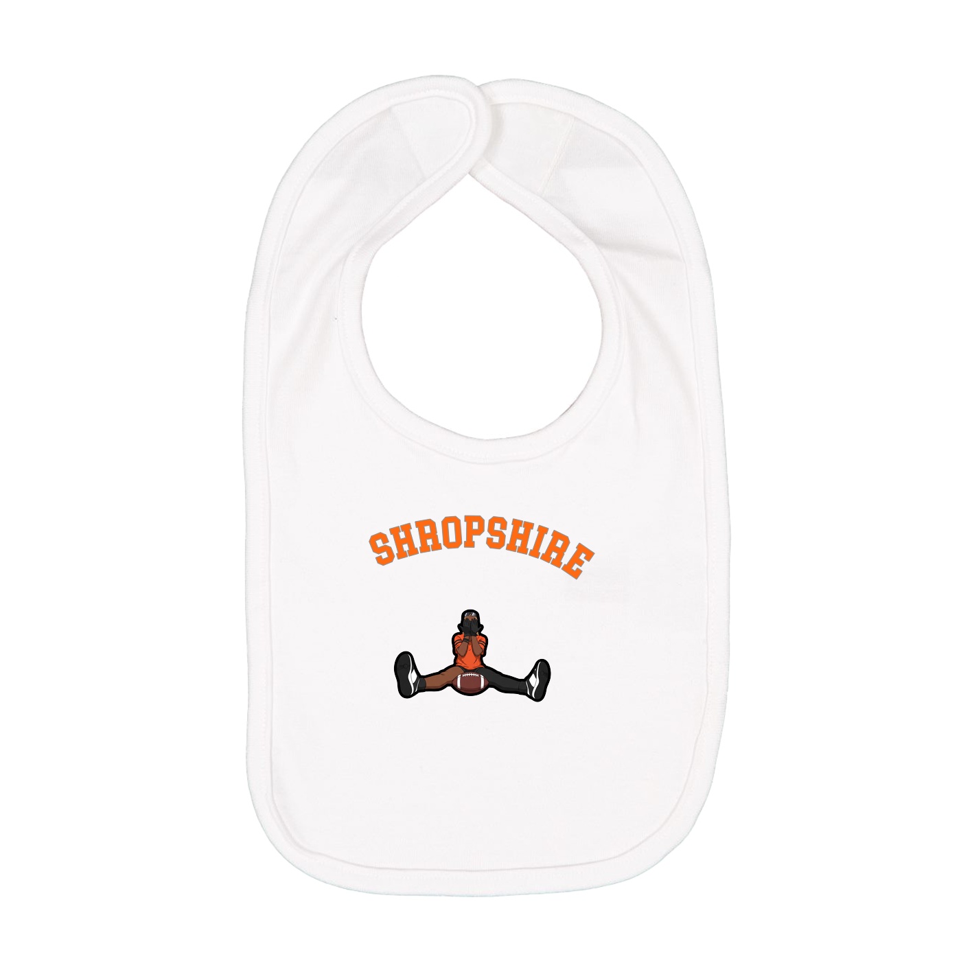 Infant Bib — Shirsey Arch in White
