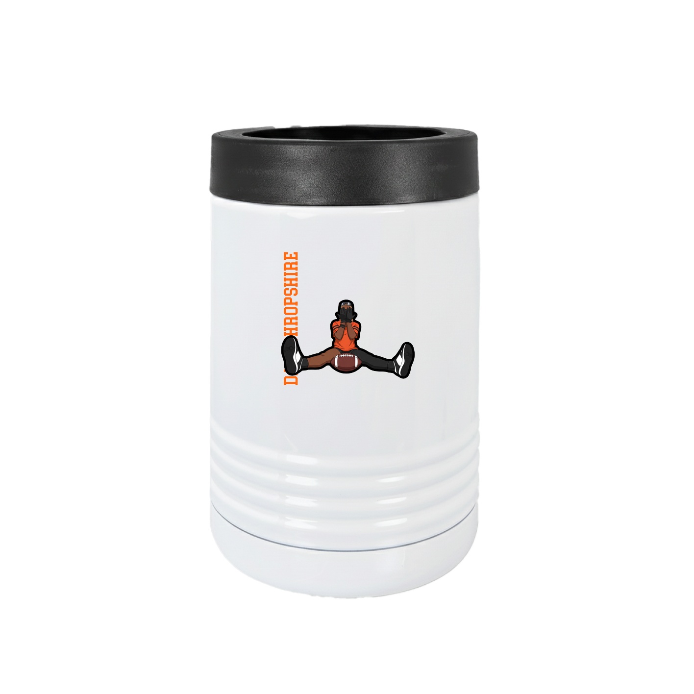 Beverage Holder — Name Vertical in White