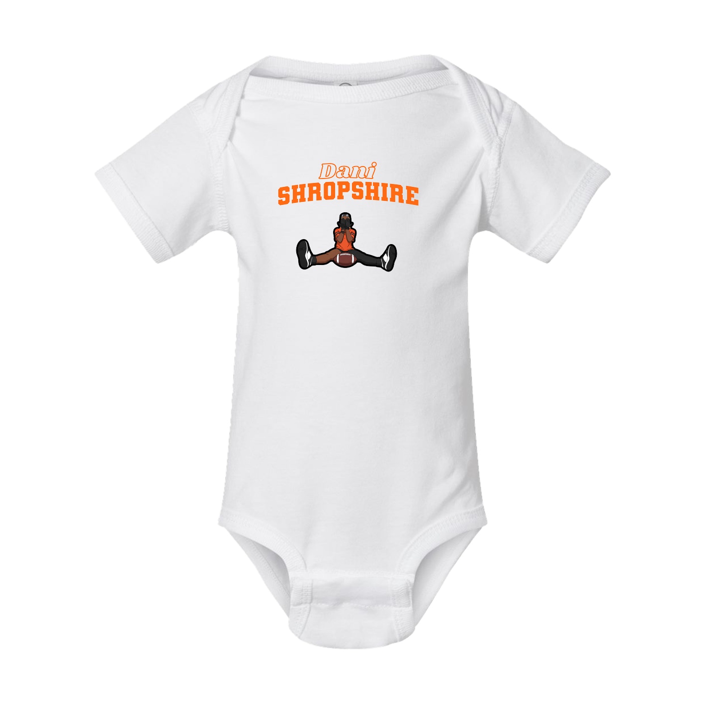 Baby Onesie — Name Arch in White