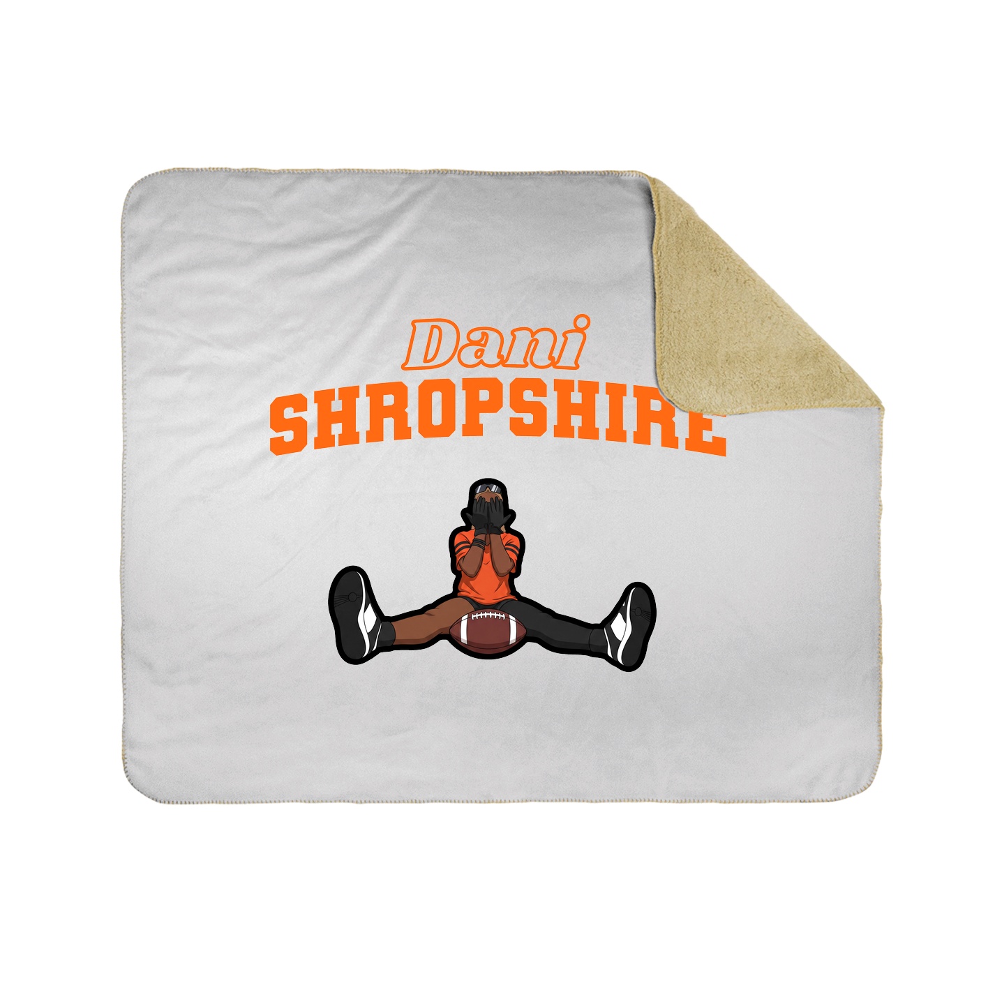 Throw Blanket — Name Arch in White
