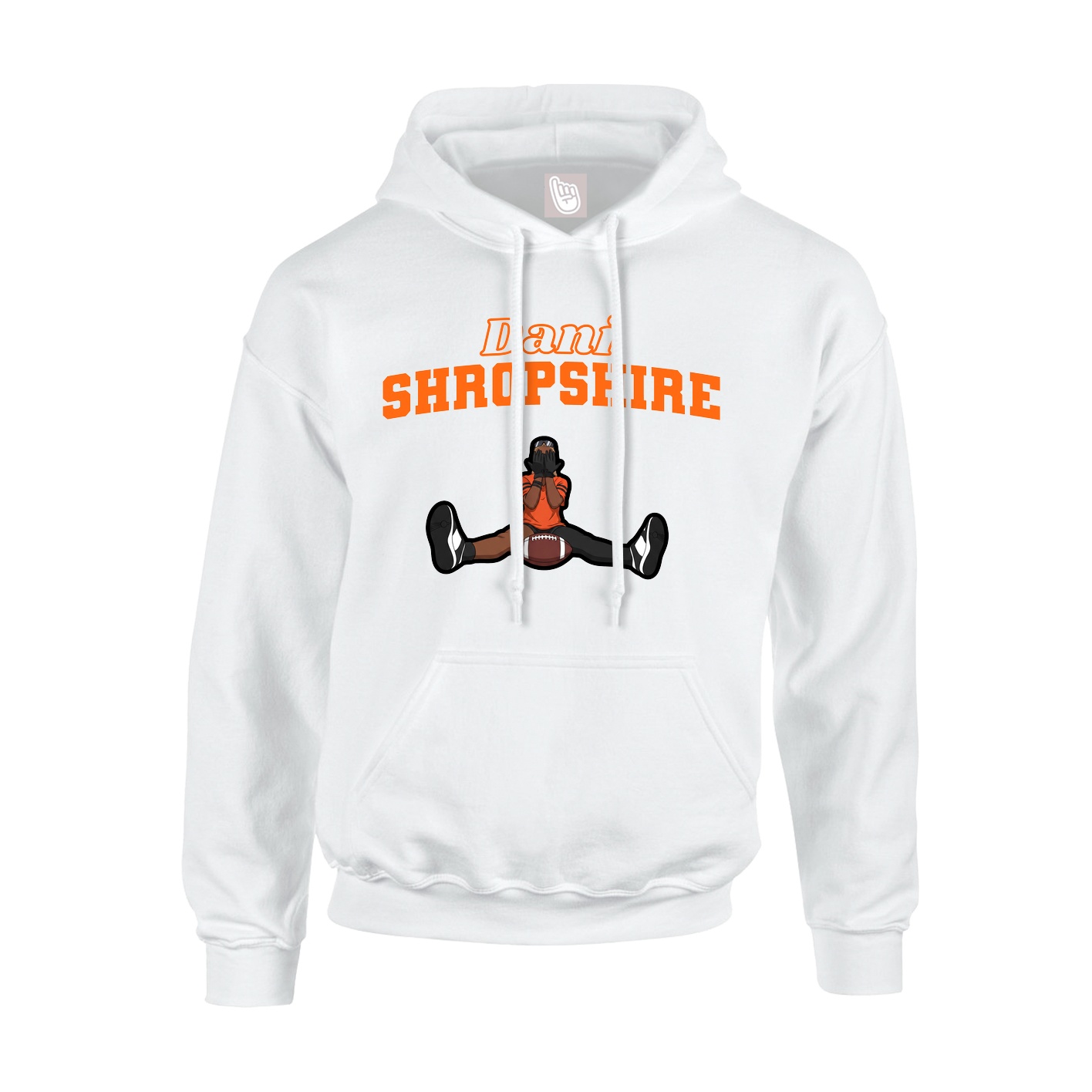 Hoodie — Name Arch in White