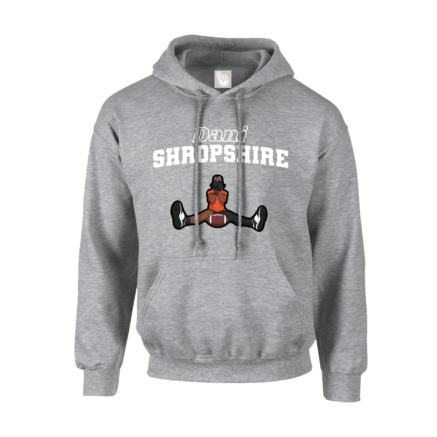 Youth Hoodie — Name Arch in Grey