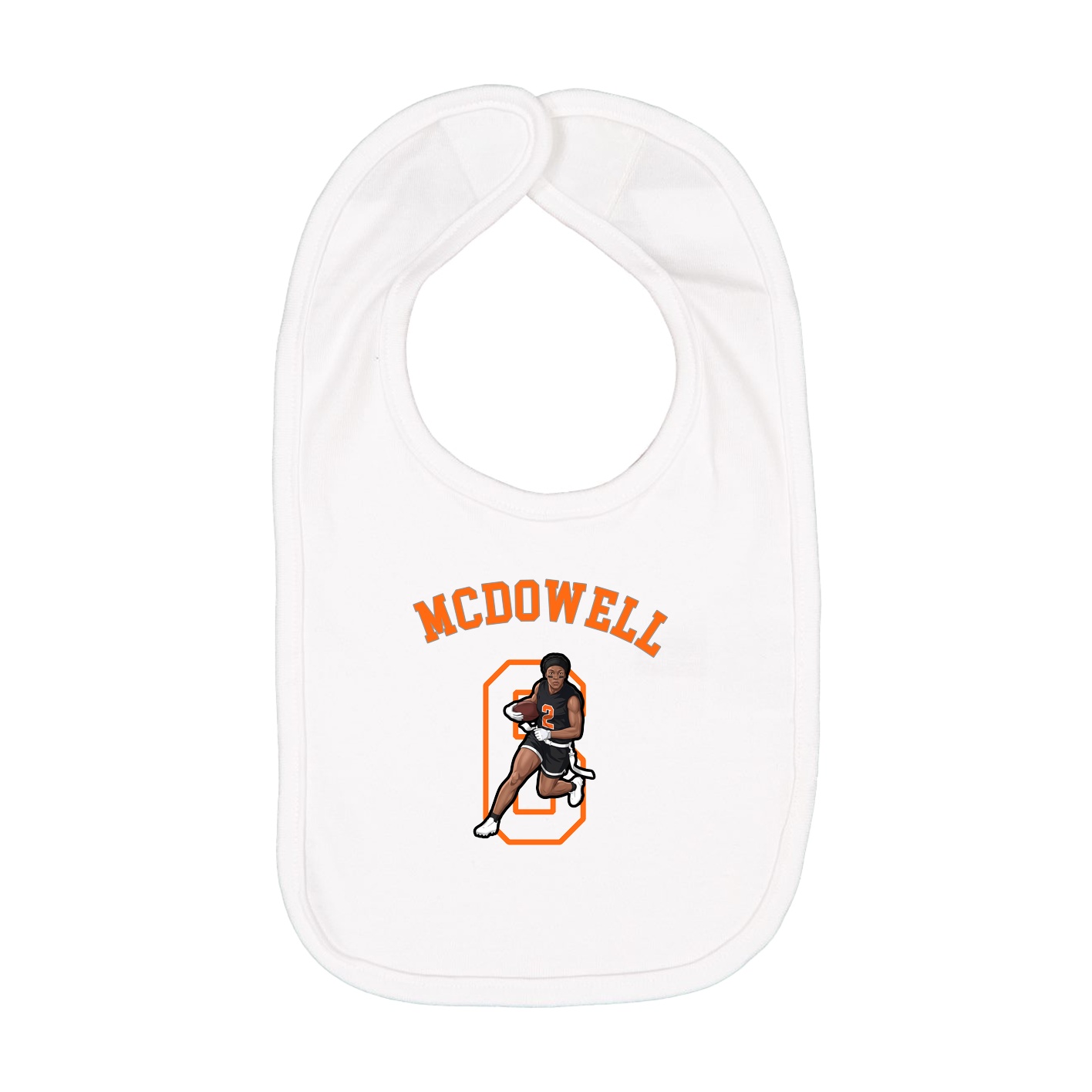Infant Bib — Shirsey Arch in White