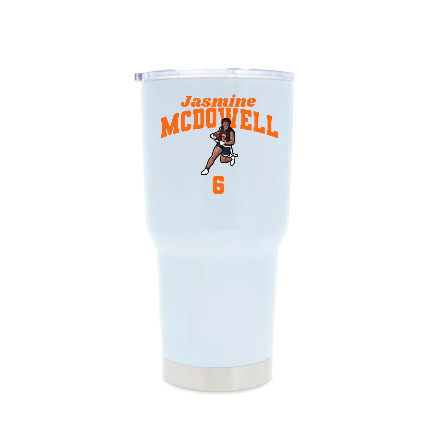 30oz Stainless Steel Tumbler — Signature Arch in White