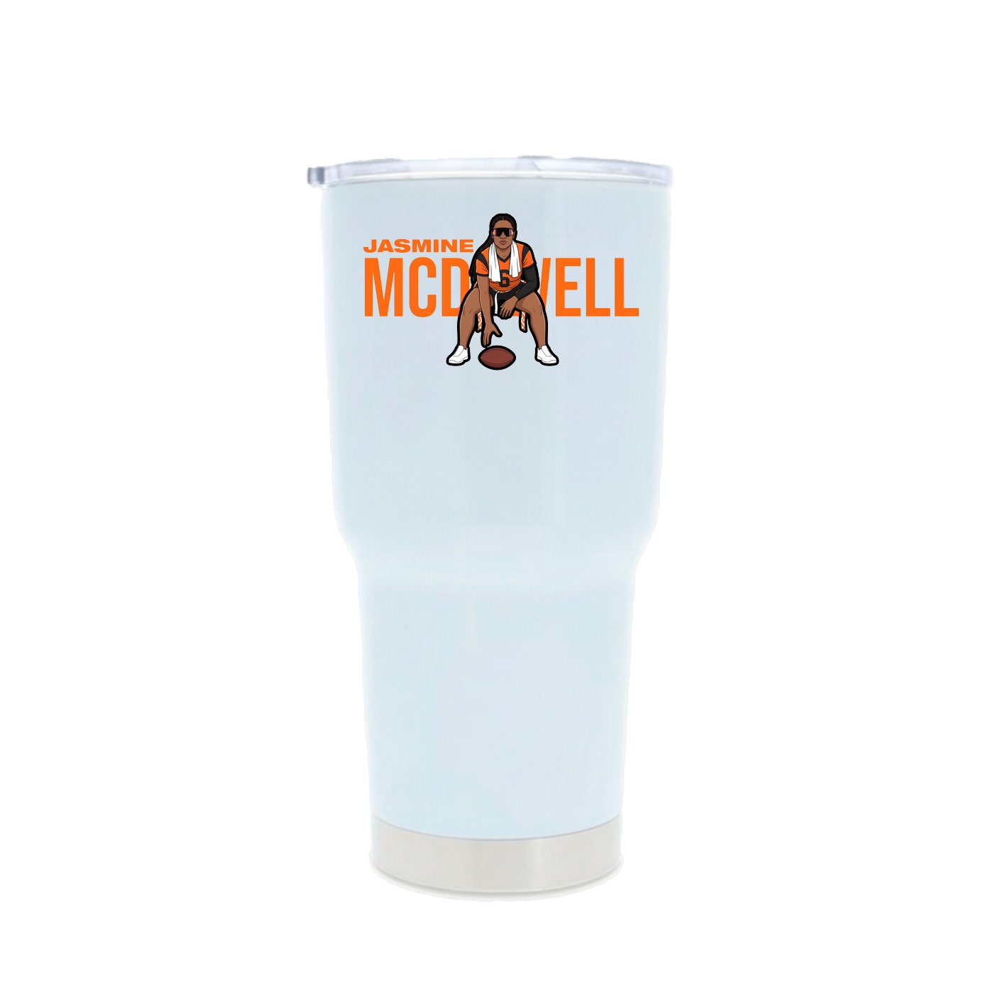 30oz Stainless Steel Tumbler — Player Name in White