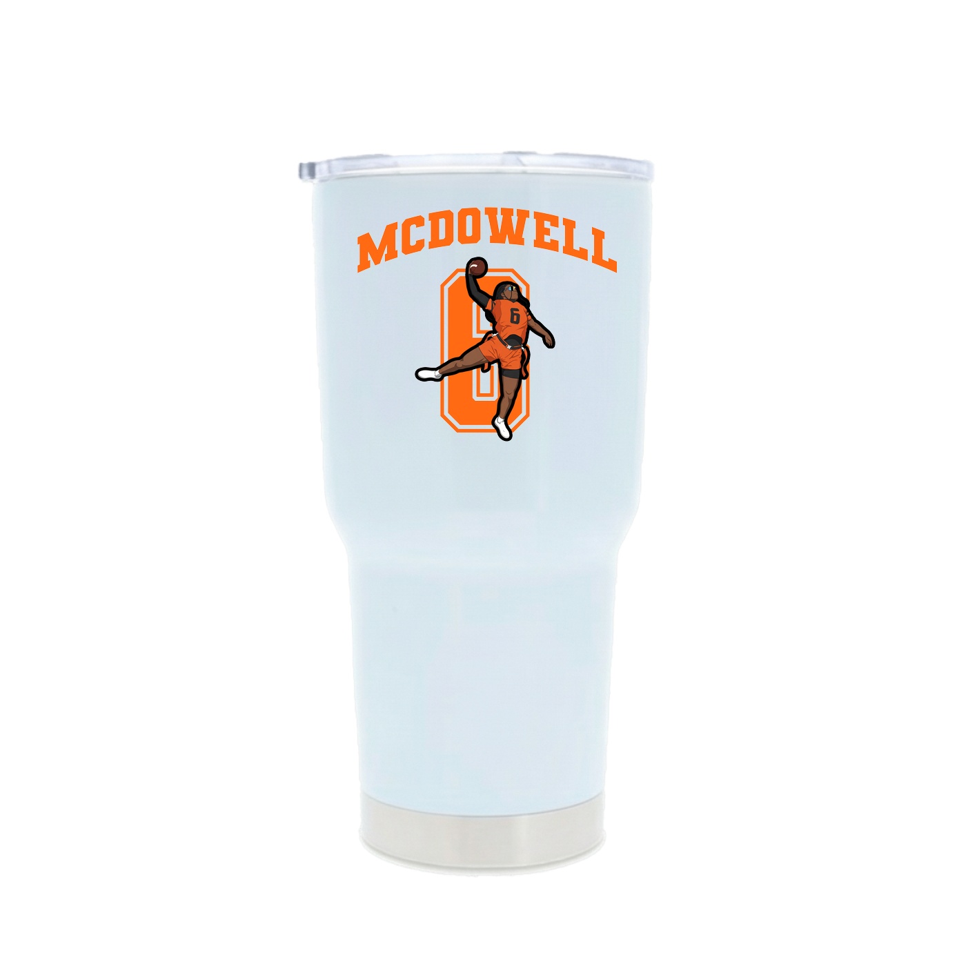 30oz Stainless Steel Tumbler — Number in White