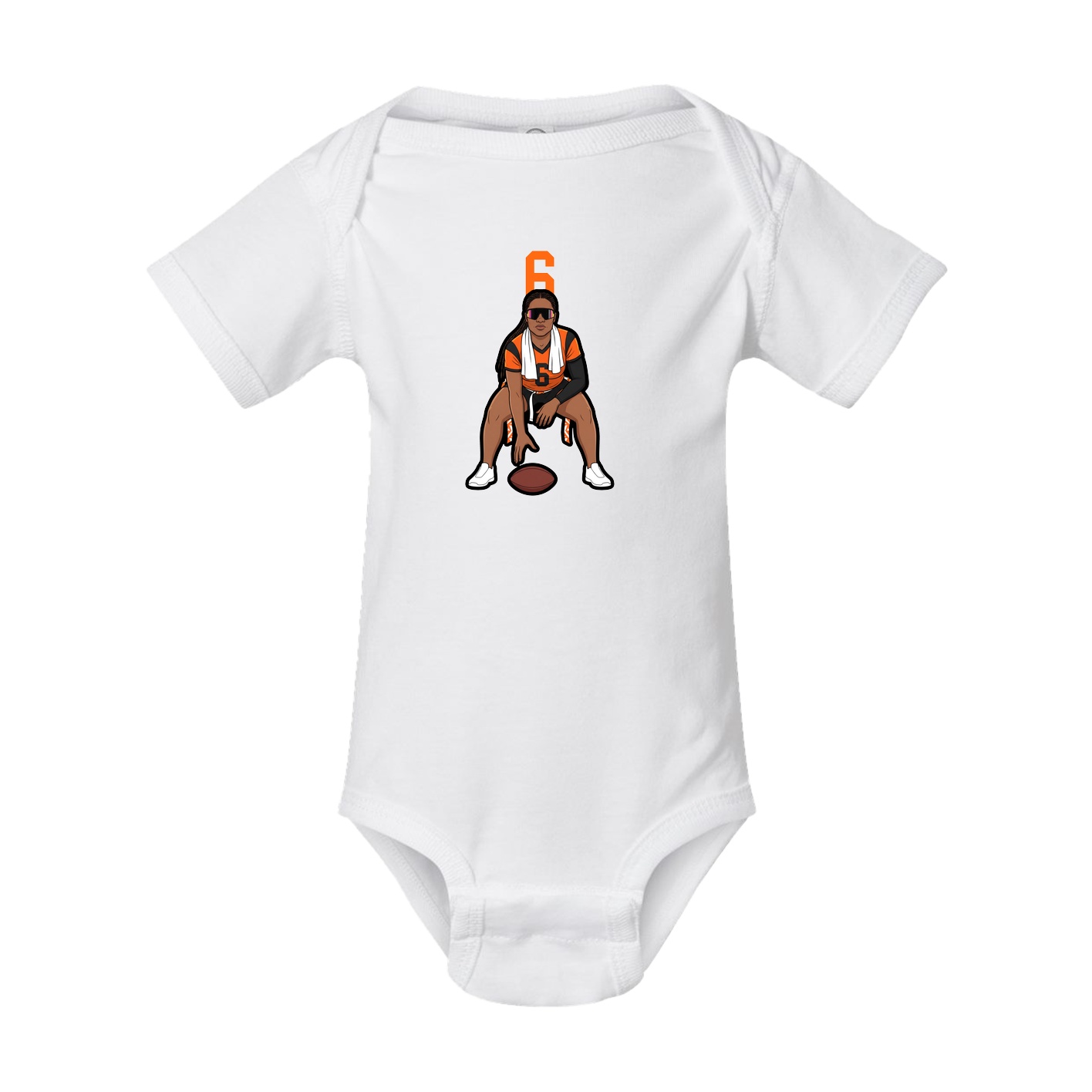 Baby Onesie — Number Top in White