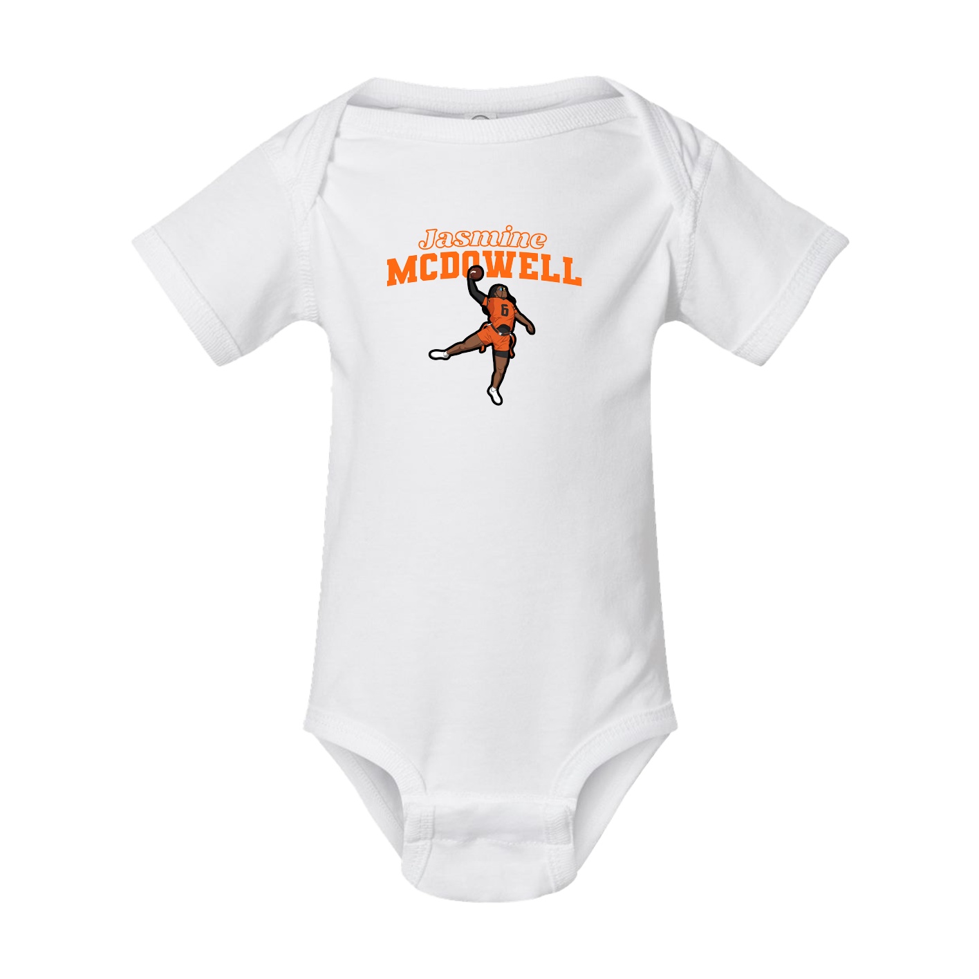 Baby Onesie — Name Arch in White