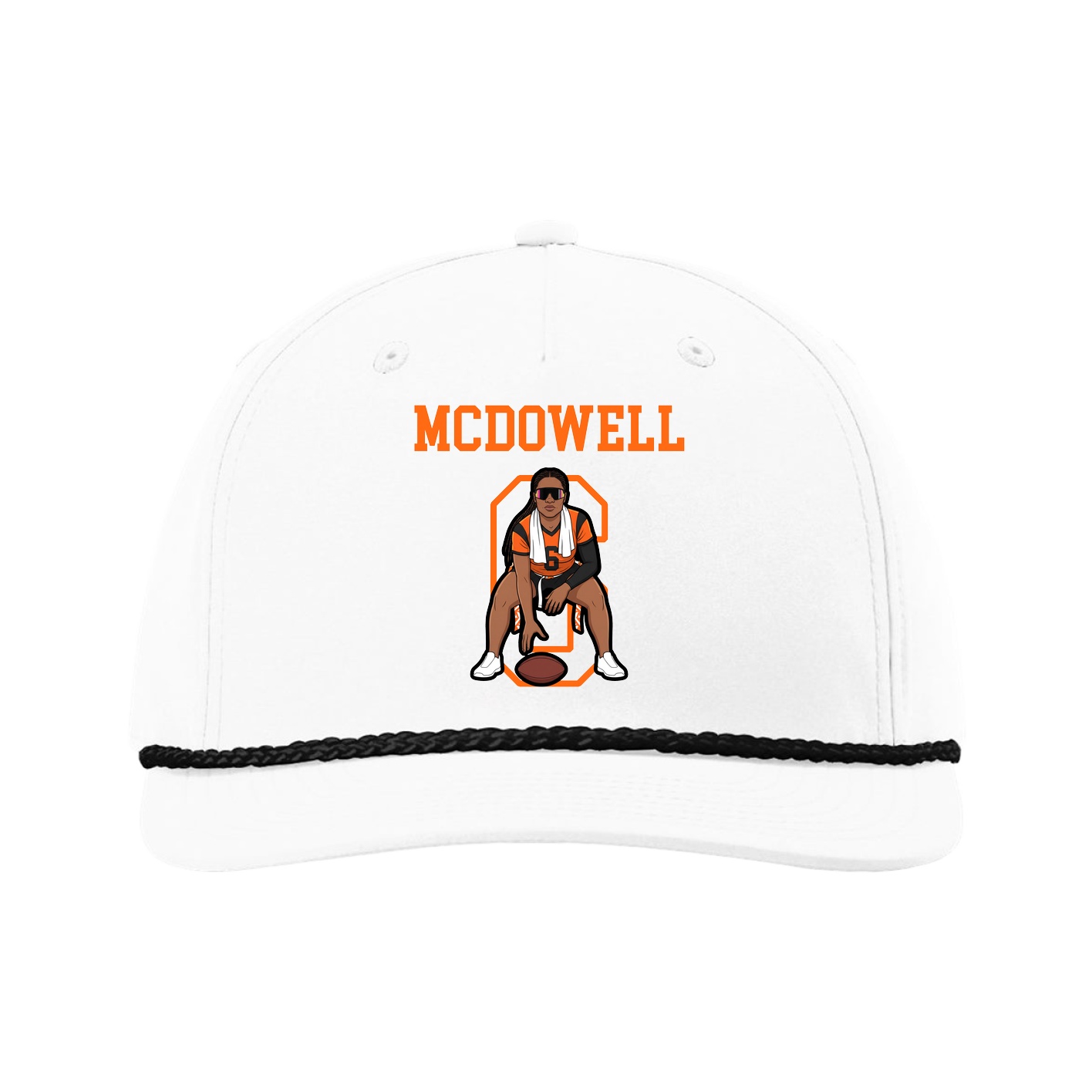 Five-Panel Classic Rope Cap — Shirsey in White