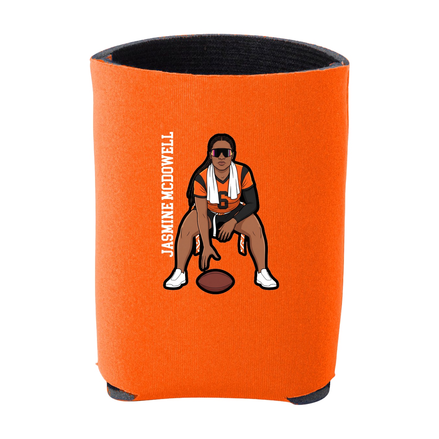 Can Holder — Name Vertical in Orange