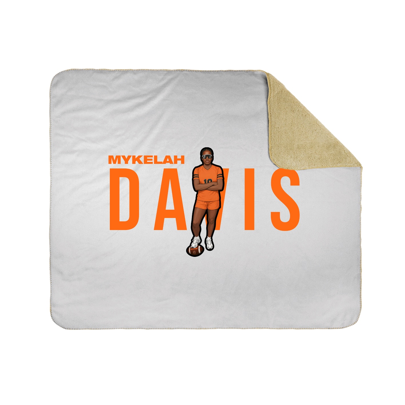 Throw Blanket — Player Name in White