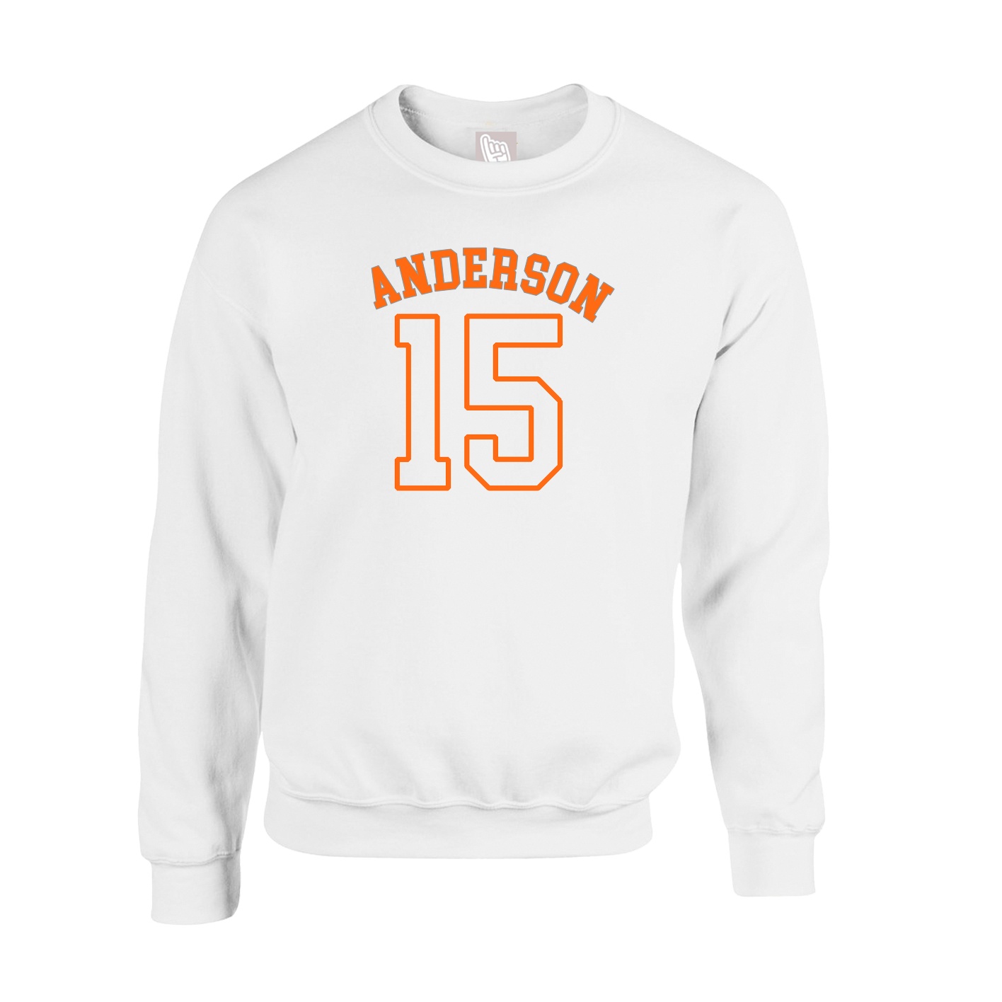 Fleece Crew — Shirsey Arch in White