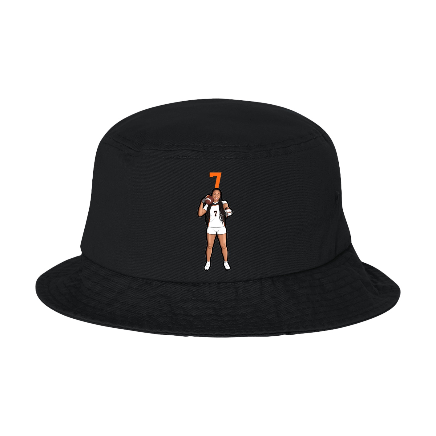 Bucket Cap — Number Top in Black