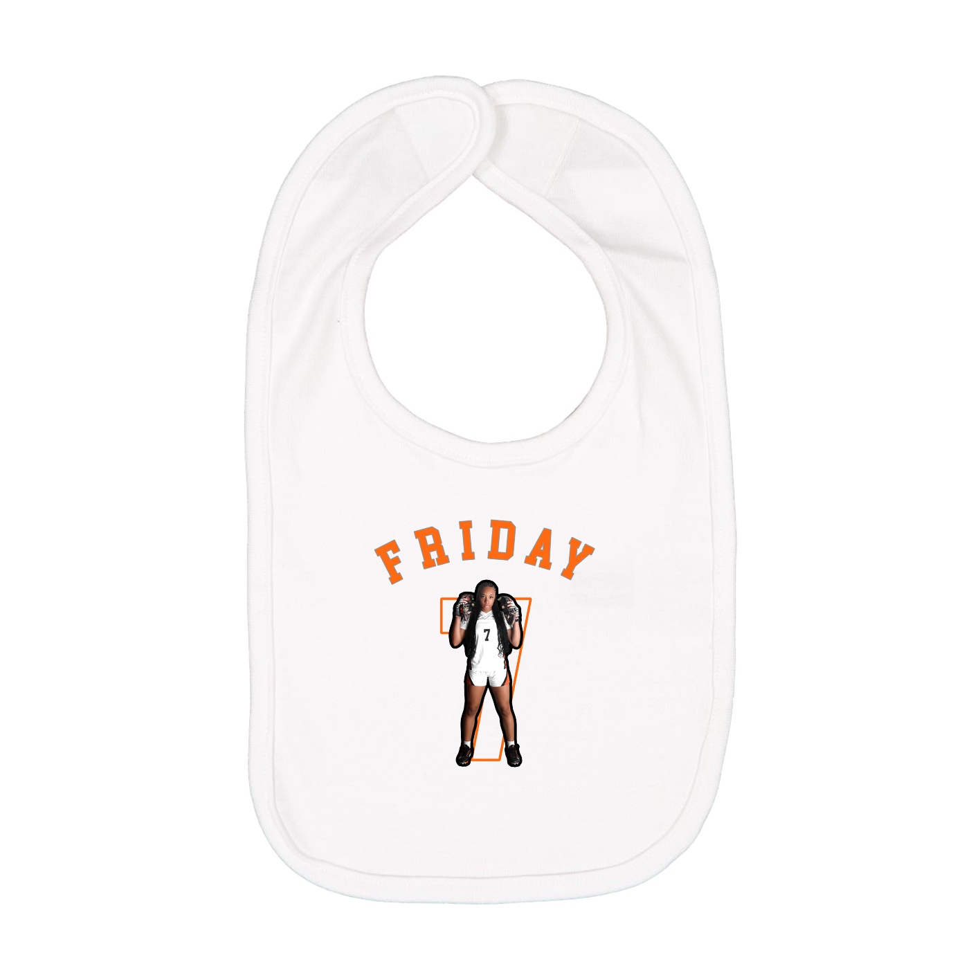 Infant Bib — Shirsey Arch in White