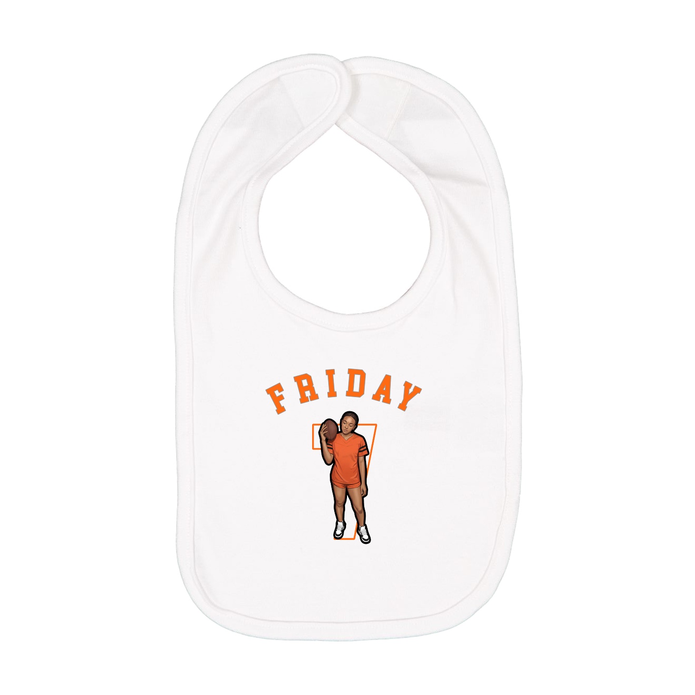 Infant Bib — Shirsey Arch in White