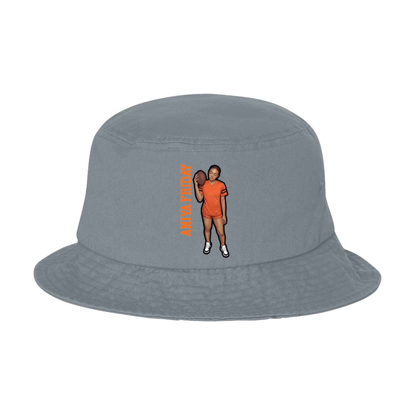 Bucket Cap — Name Vertical in Grey