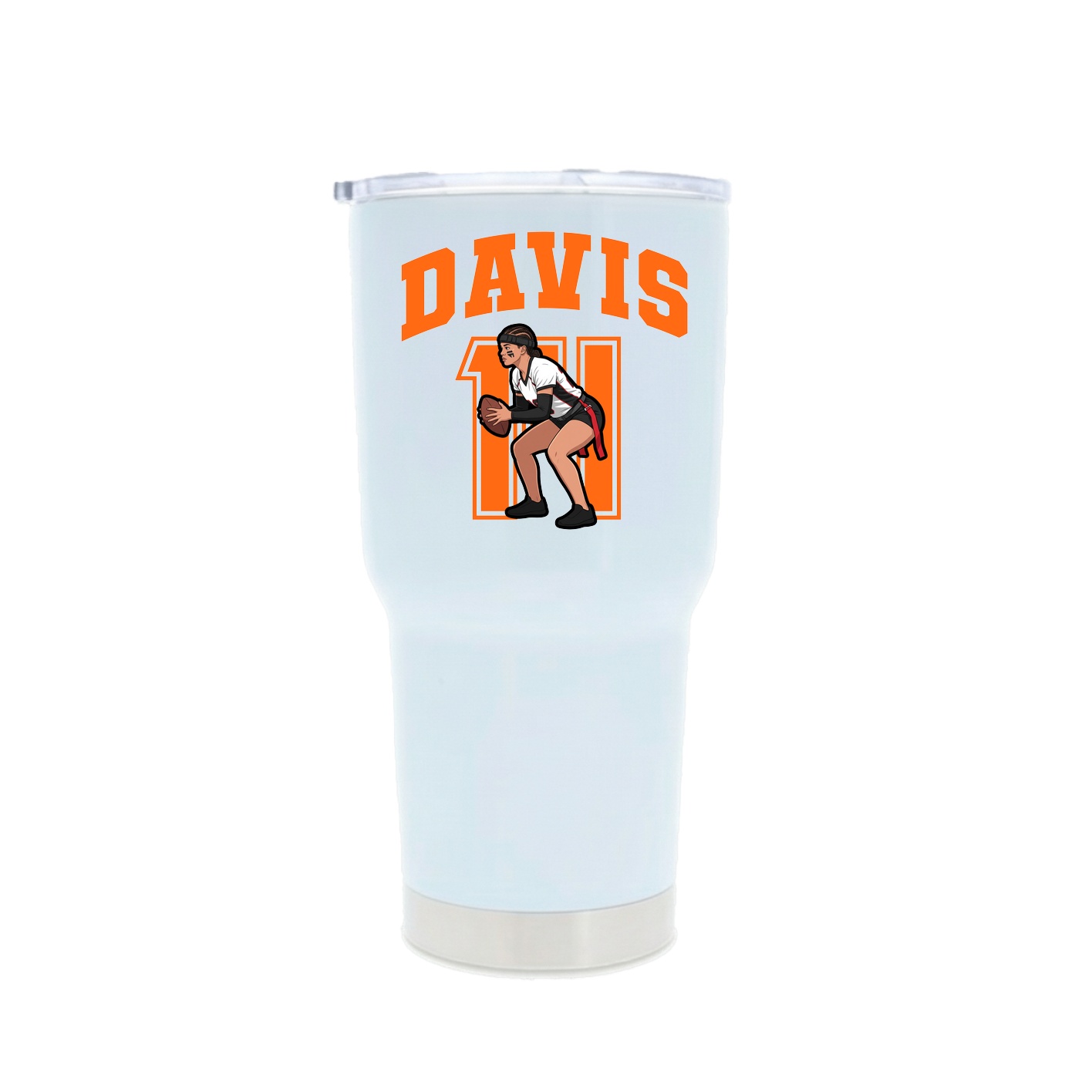 30oz Stainless Steel Tumbler — Number in White