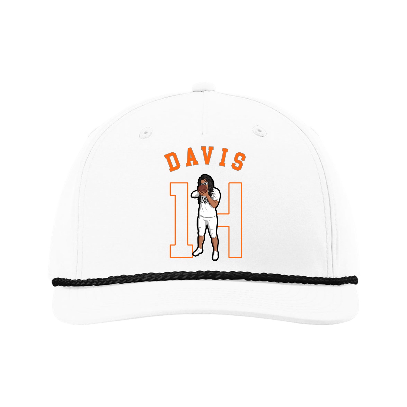 Five-Panel Classic Rope Cap — Shirsey Arch in White