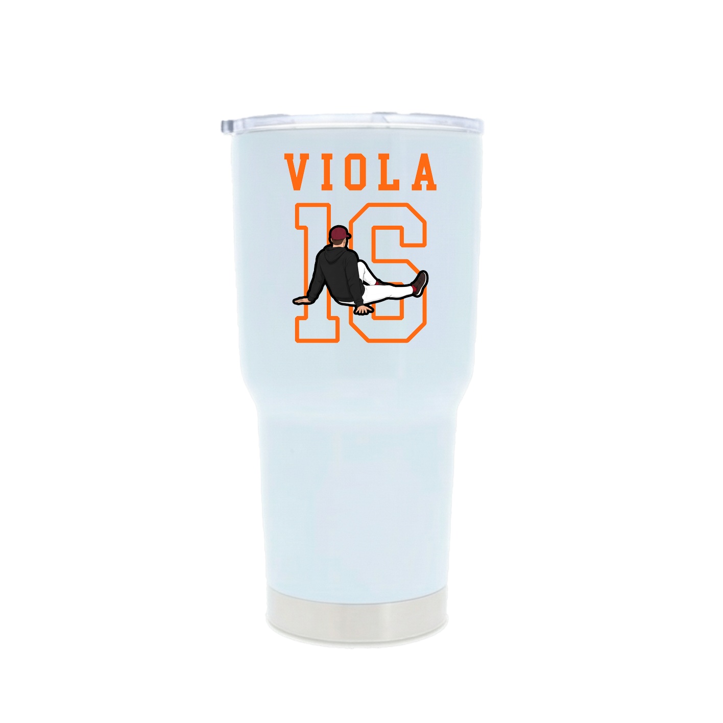 30oz Stainless Steel Tumbler — Shirsey in White
