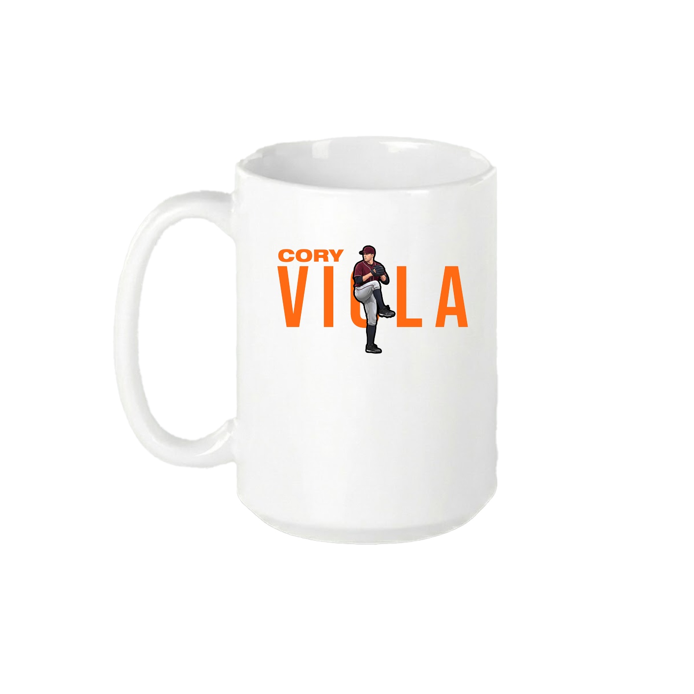 15oz Coffee Mug — Player Name in White