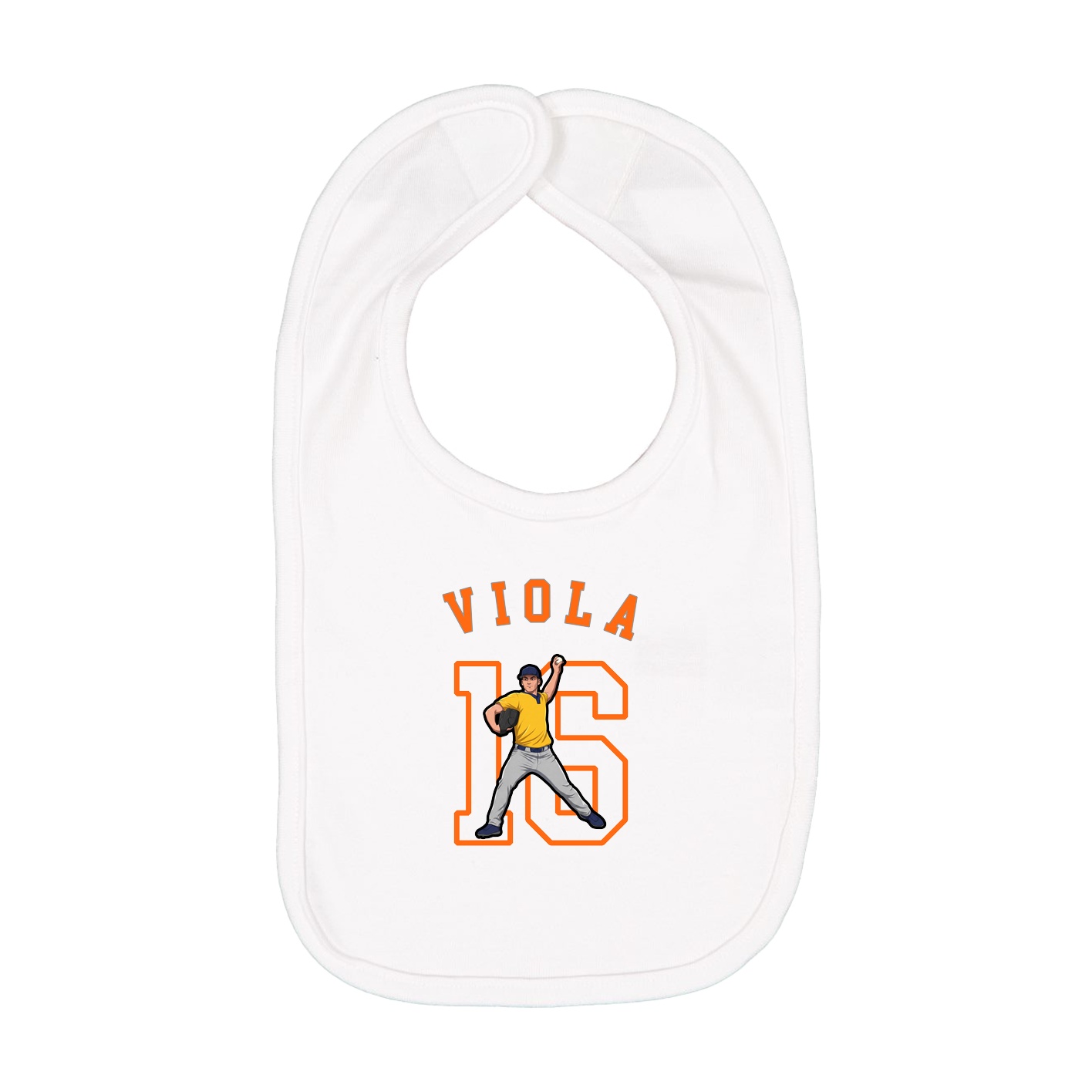 Infant Bib — Shirsey Arch in White