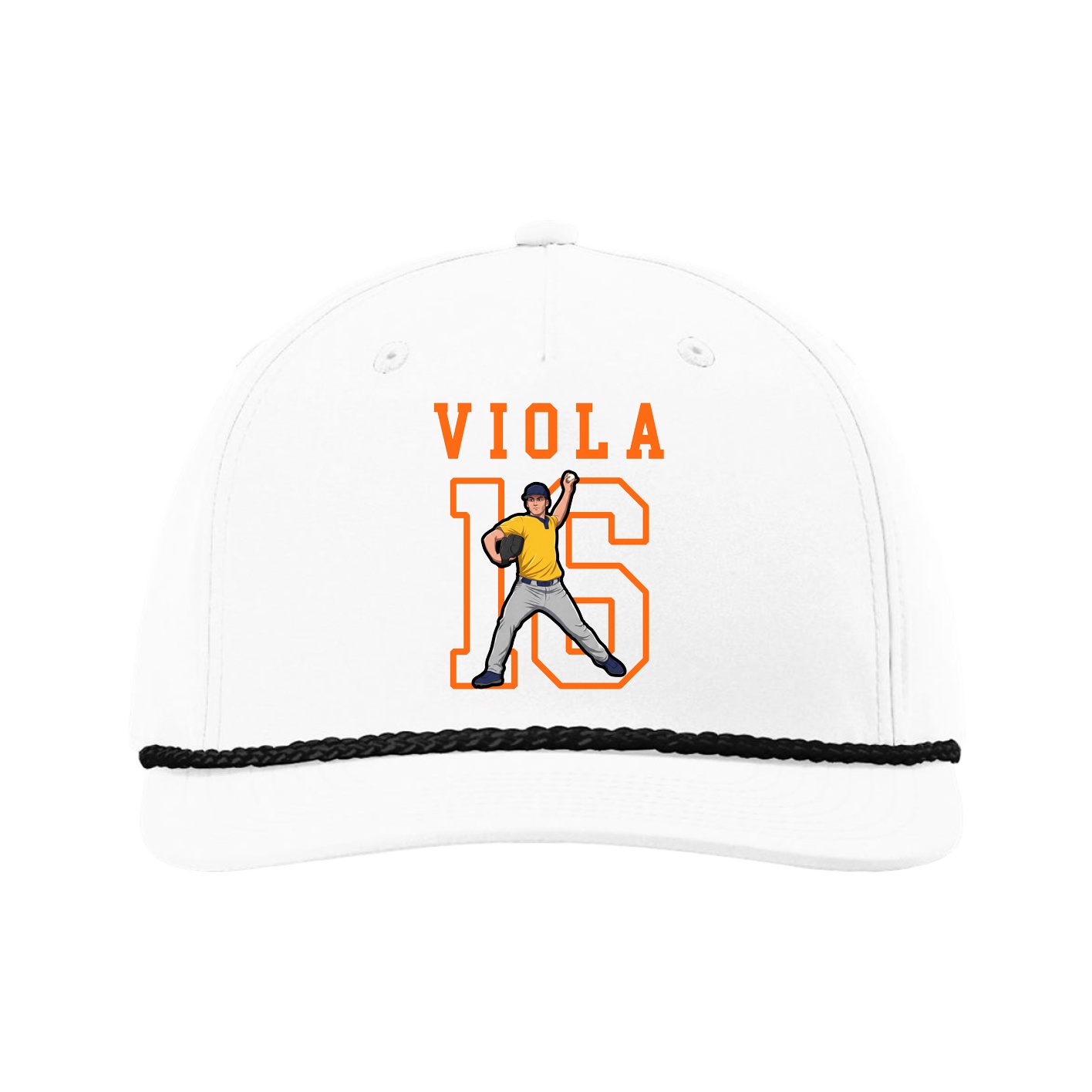 Five-Panel Classic Rope Cap — Shirsey in White