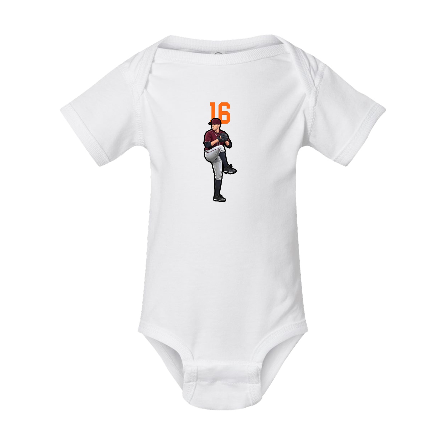Baby Onesie — Number Top in White