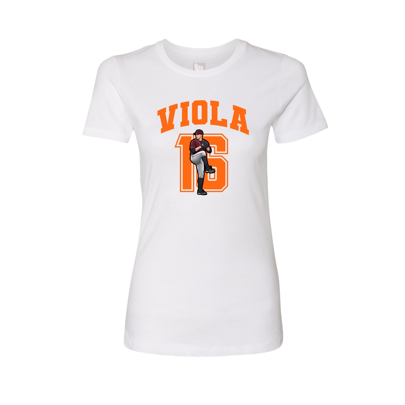 Womens Tee — Number in White